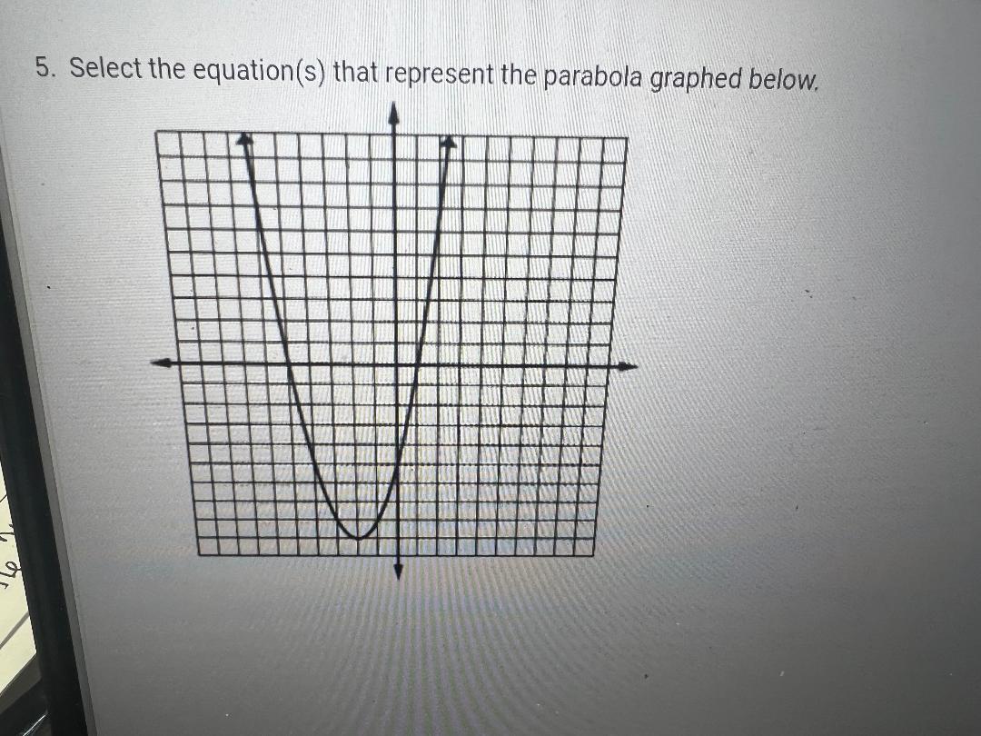 5. Select the equation(s) that represent the
