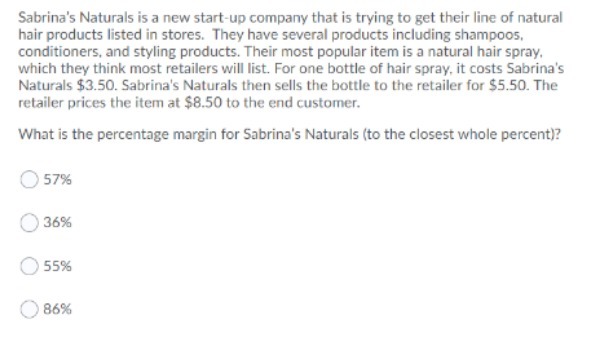 Sabrina's Naturals is a new start-up company