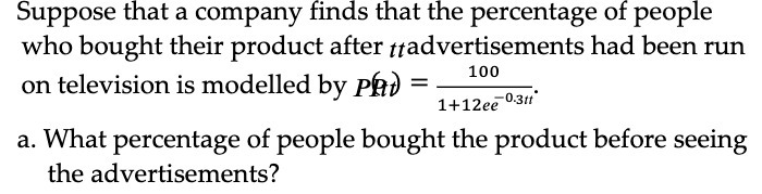 Suppose that a company finds that the percentage