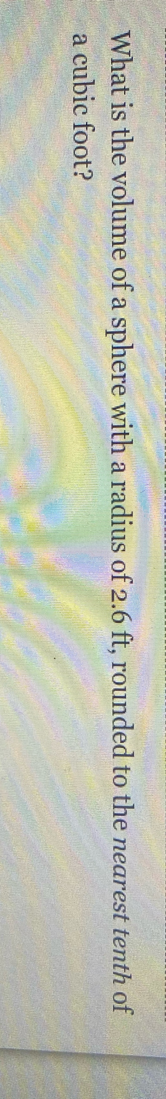 What is the volume of a sphere with a radius of