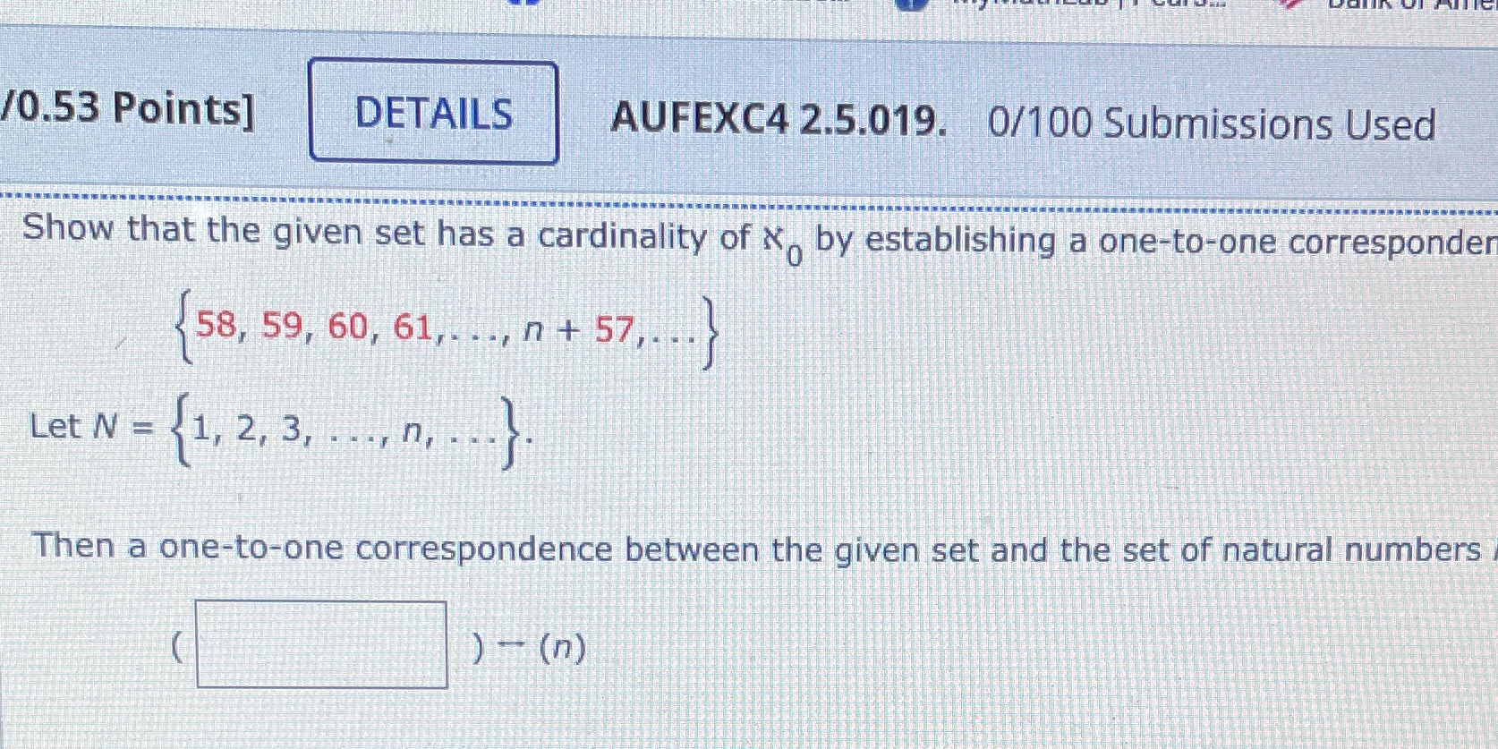 /0.53 Points] DETAILS AUFEXC4 2.5.019. 0/100