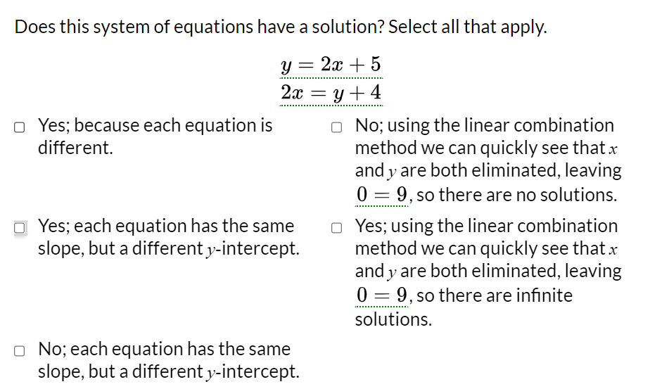 Does this system of equations have a solution?