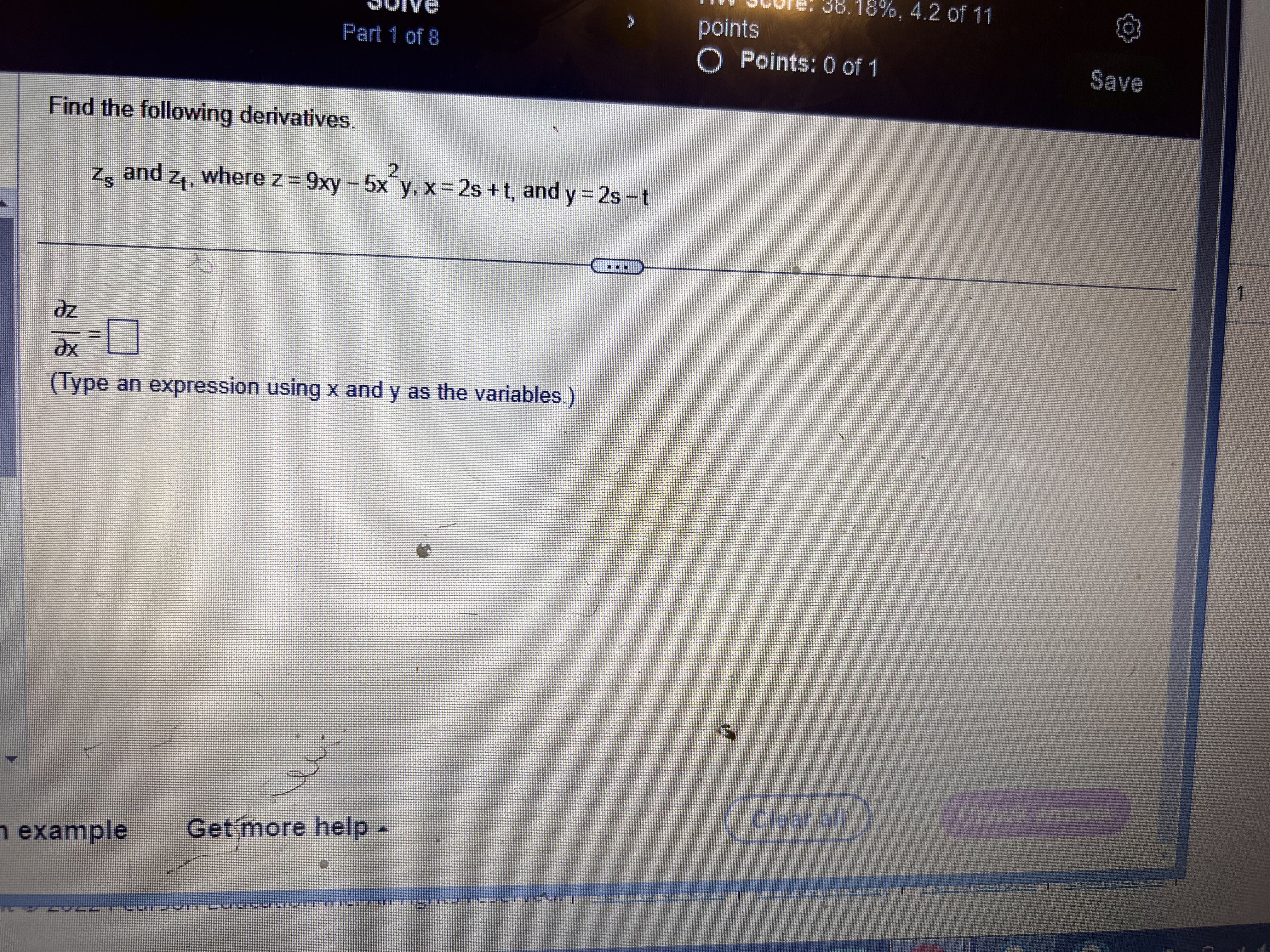 HW Score: 38. 18%, 4.2 of 11 Question 11, 16.3.54