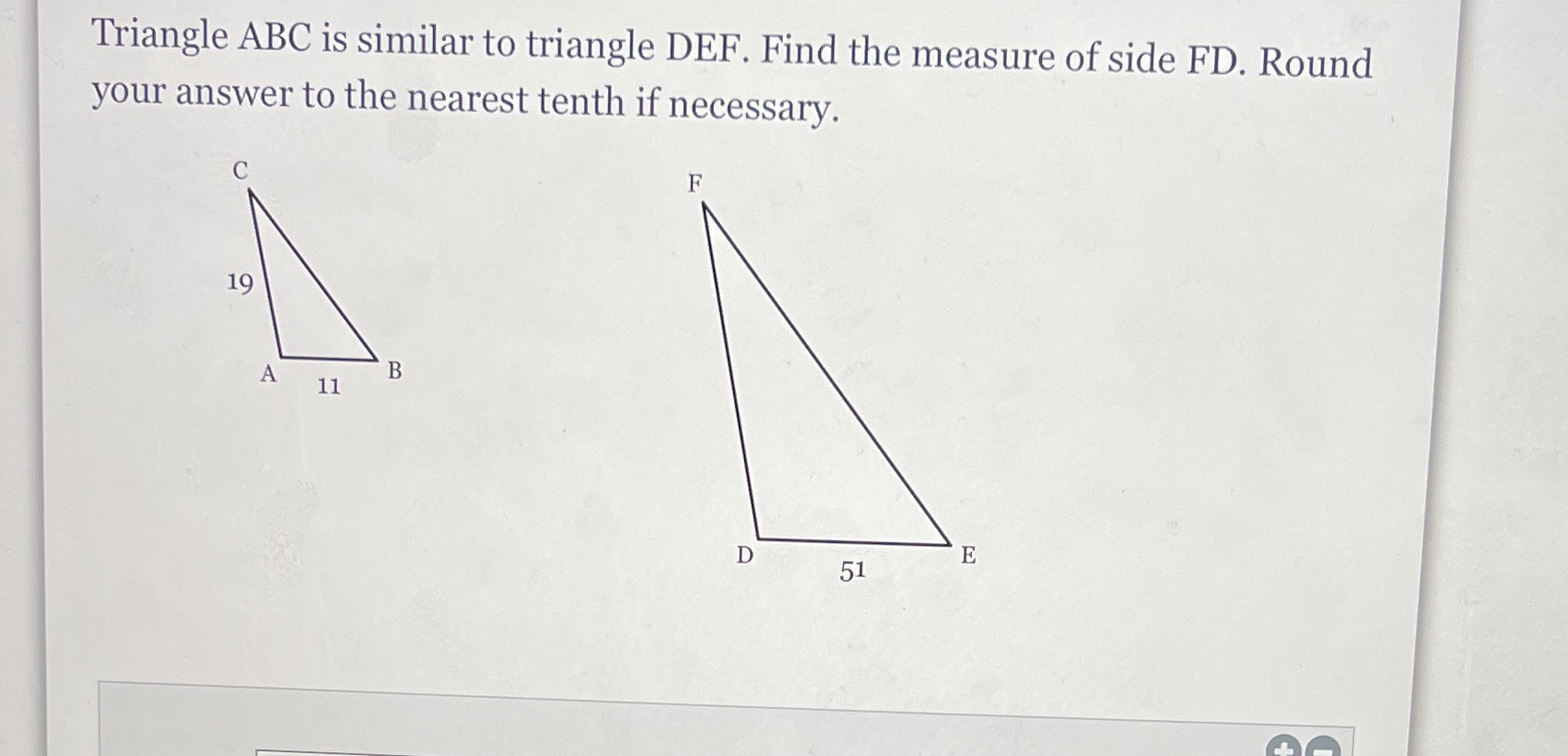 Please show work. Triangle ABC is similar to