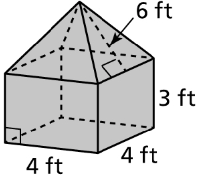 1.A square pyramid is sliced horizontally,