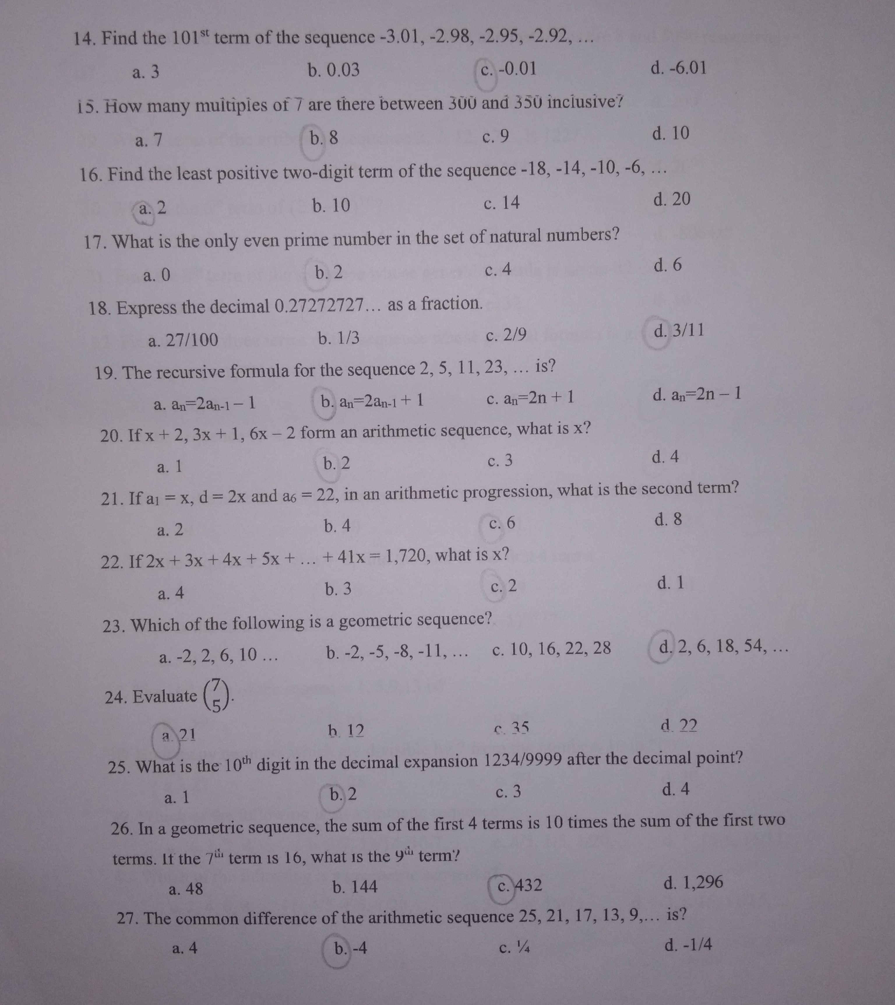 Just tell me what topic/type of math is, everyone