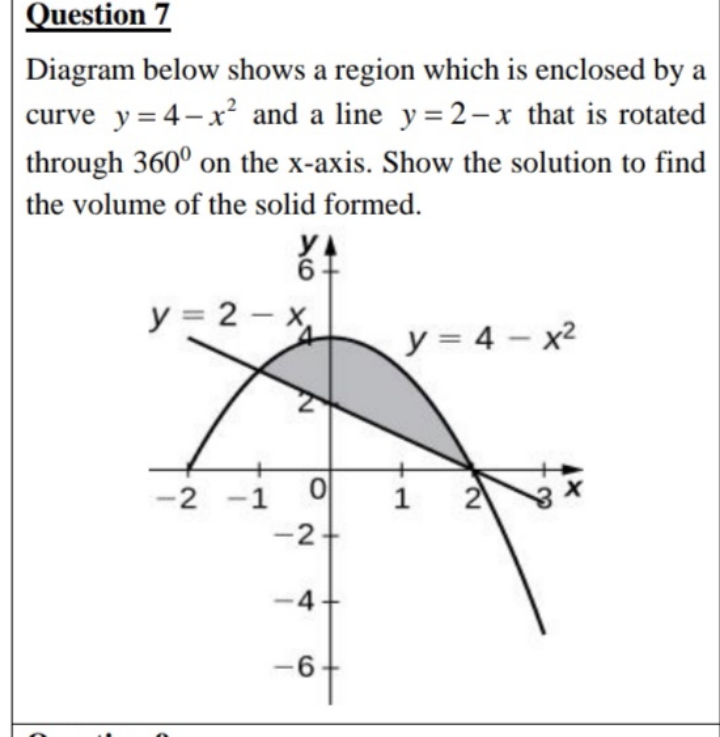 math volume Question 7 Diagram below shows a