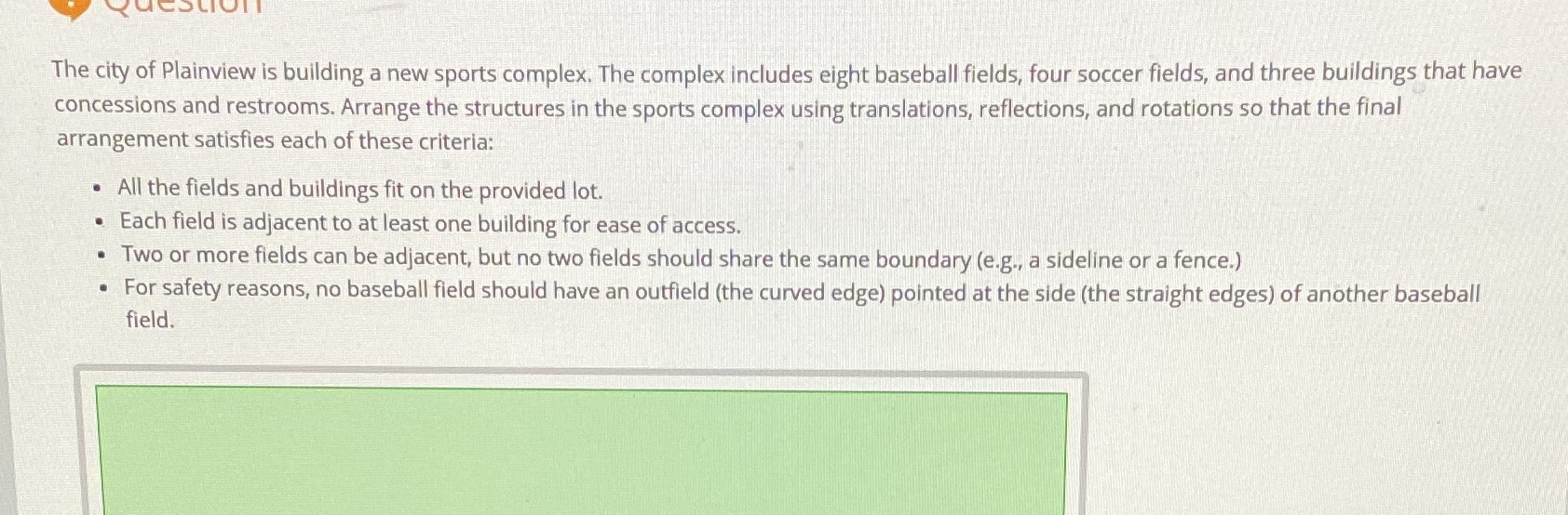 Math The city of Plainview is building a new