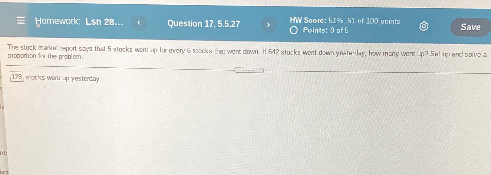 E Homework: Lsn 28... < Question 17, 5.5.27 HW