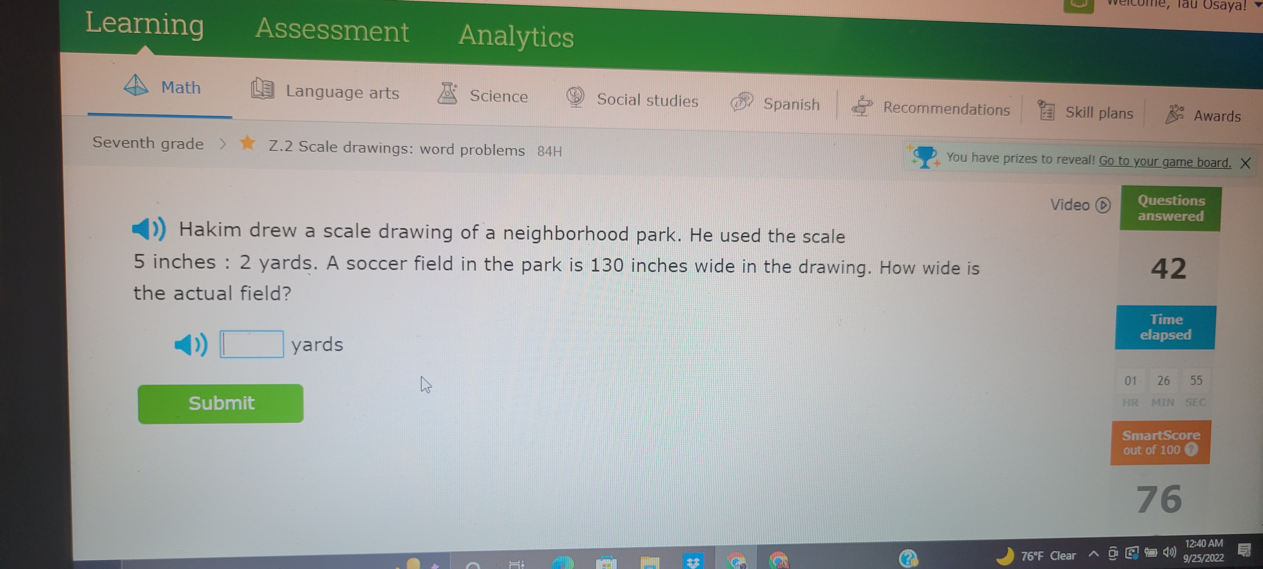 , lau Osaya! Learning Assessment Analytics Math