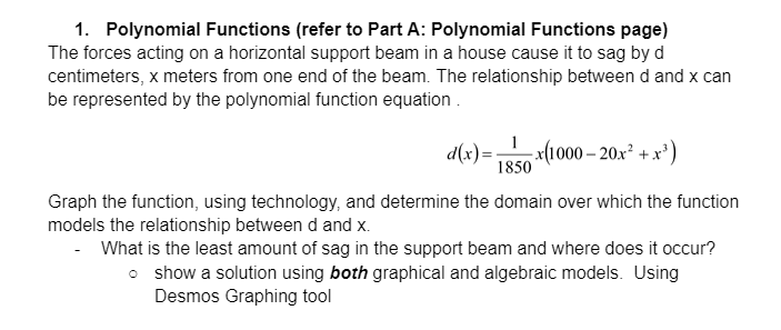 1. Polynomial Functions [refer to Part A: