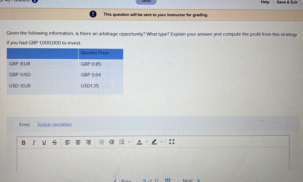 Finance Help Save & Exit This question will be