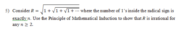 5) Consider R = 1 + v1 + v1 + ... where the