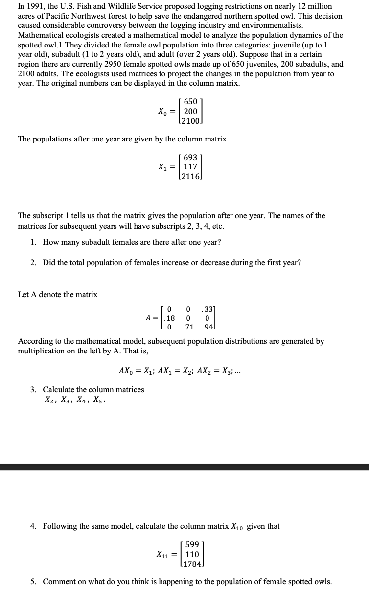 Please answer numbers 1 through 5. Please explain