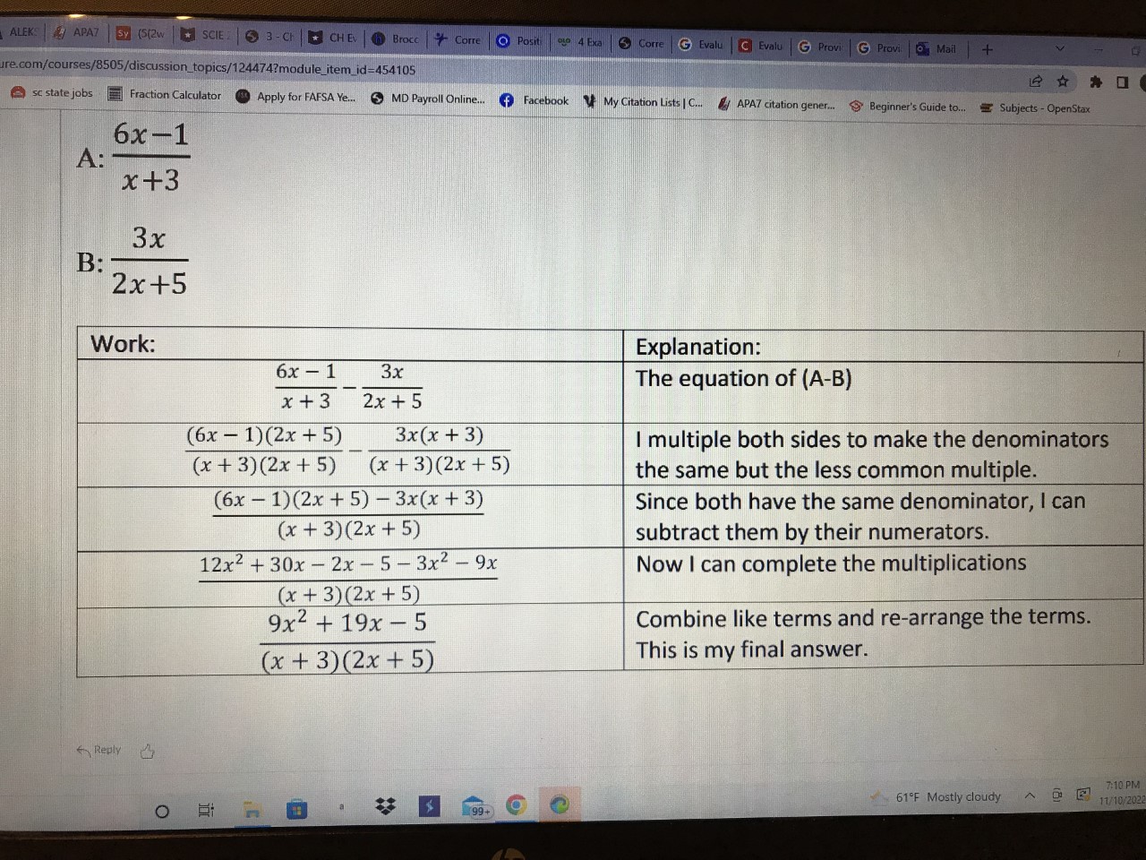 Good evening, I need help checking my classmate's