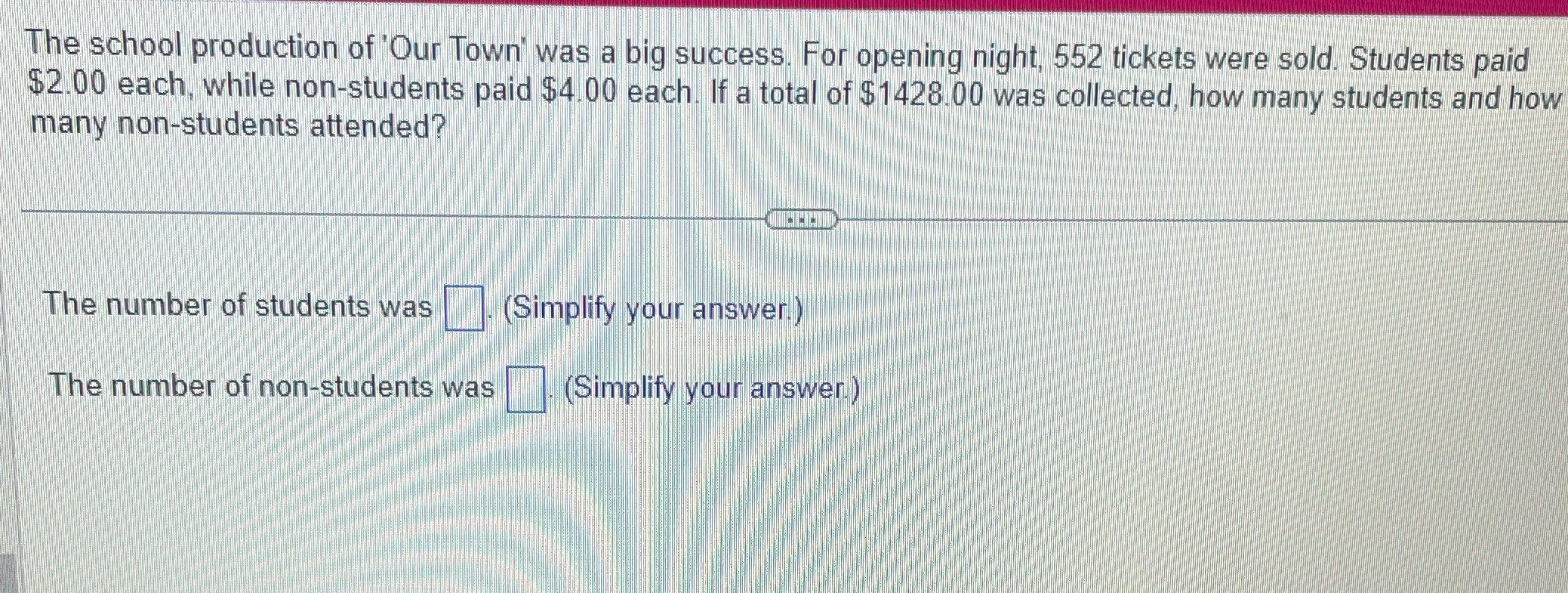 The school production of "Our Town was a big