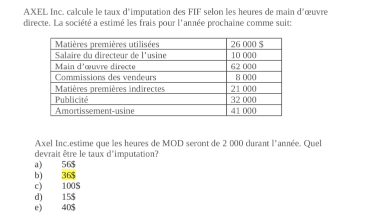 Pourquoi que la rponse est b? \f