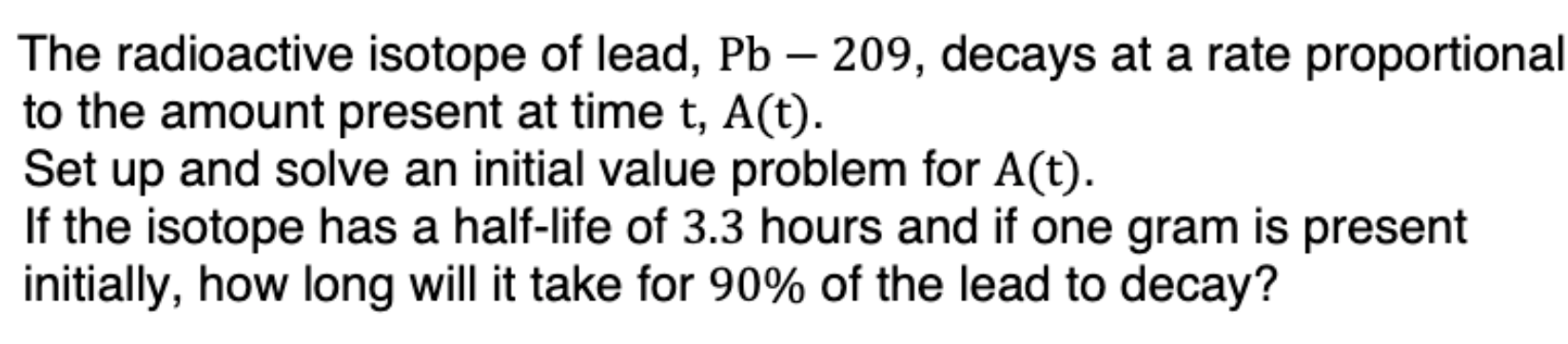 Thanks in advance The radioactive isotope of