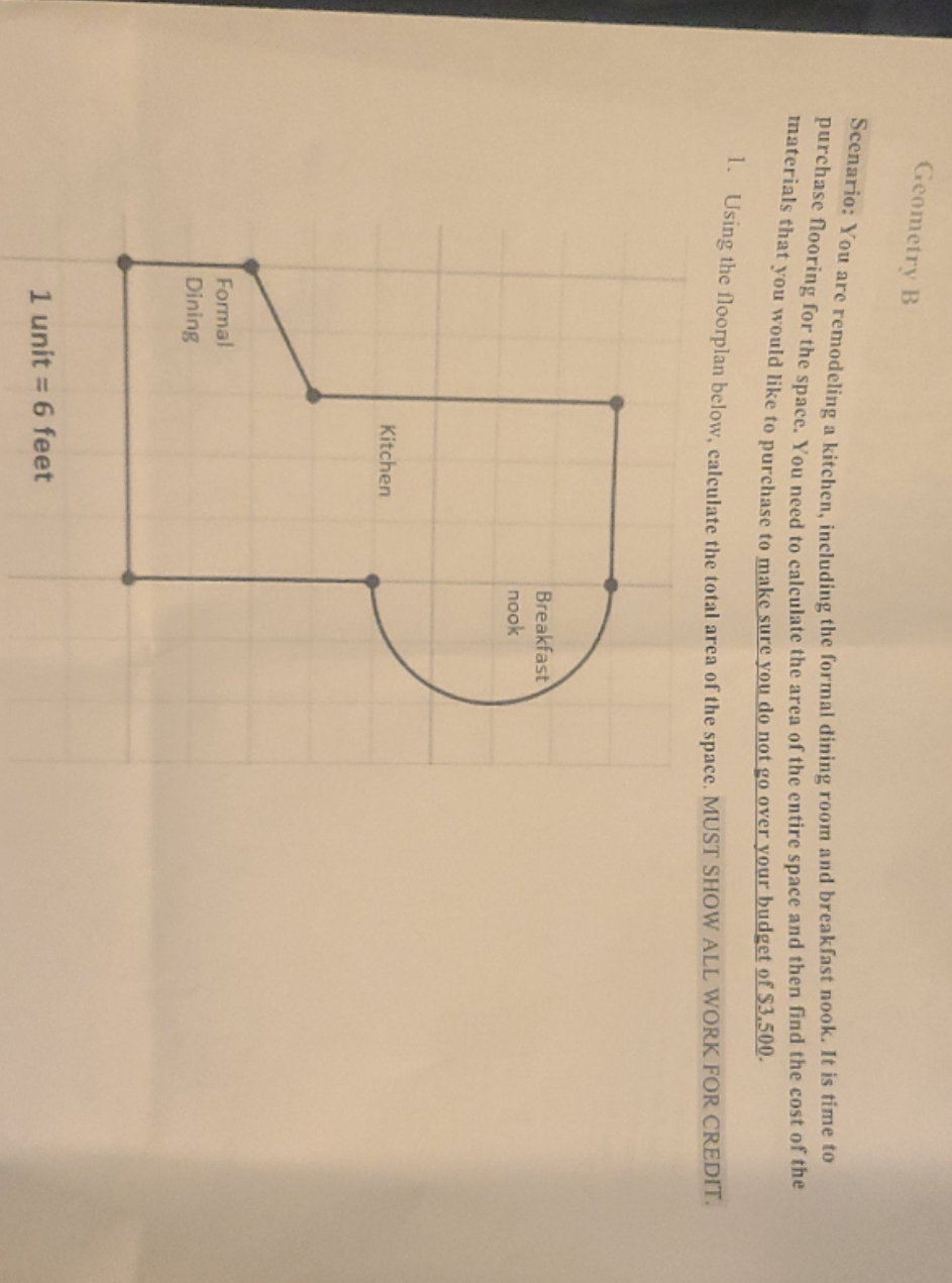 please show all work in calculating the total