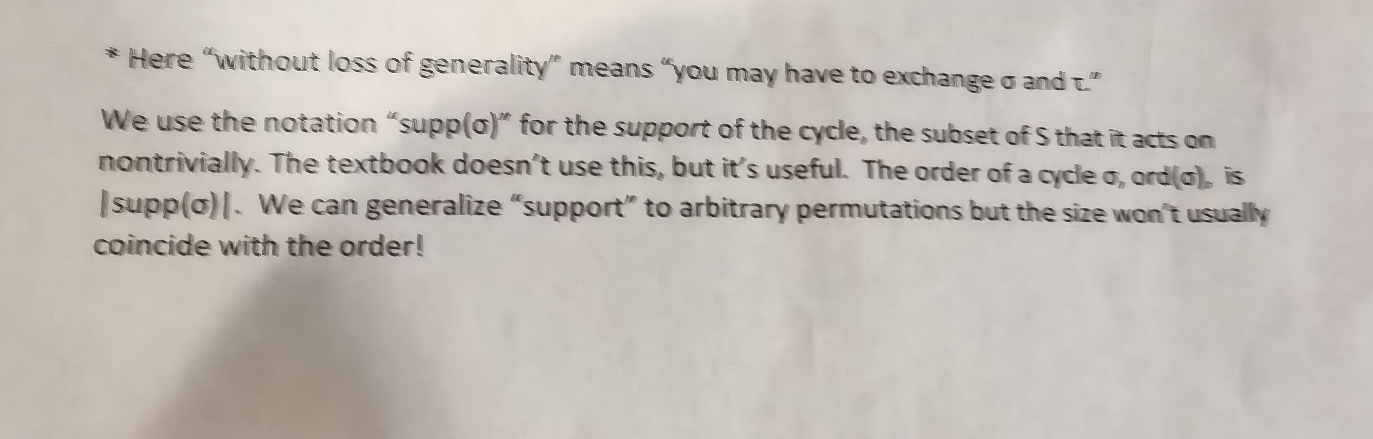 * Here "without loss of generality" means "you