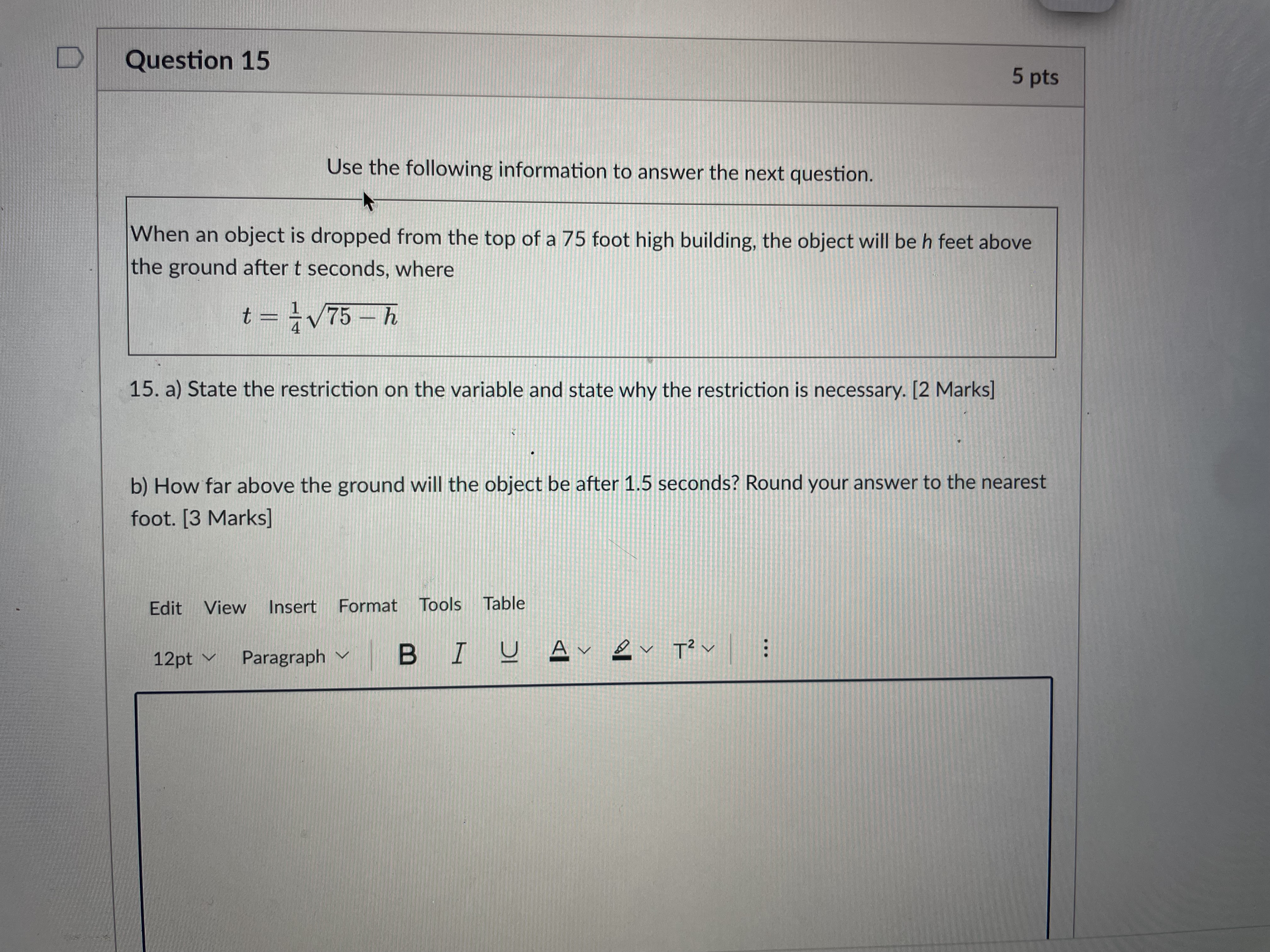\fOD -rw Question 14 4 pts For the following two