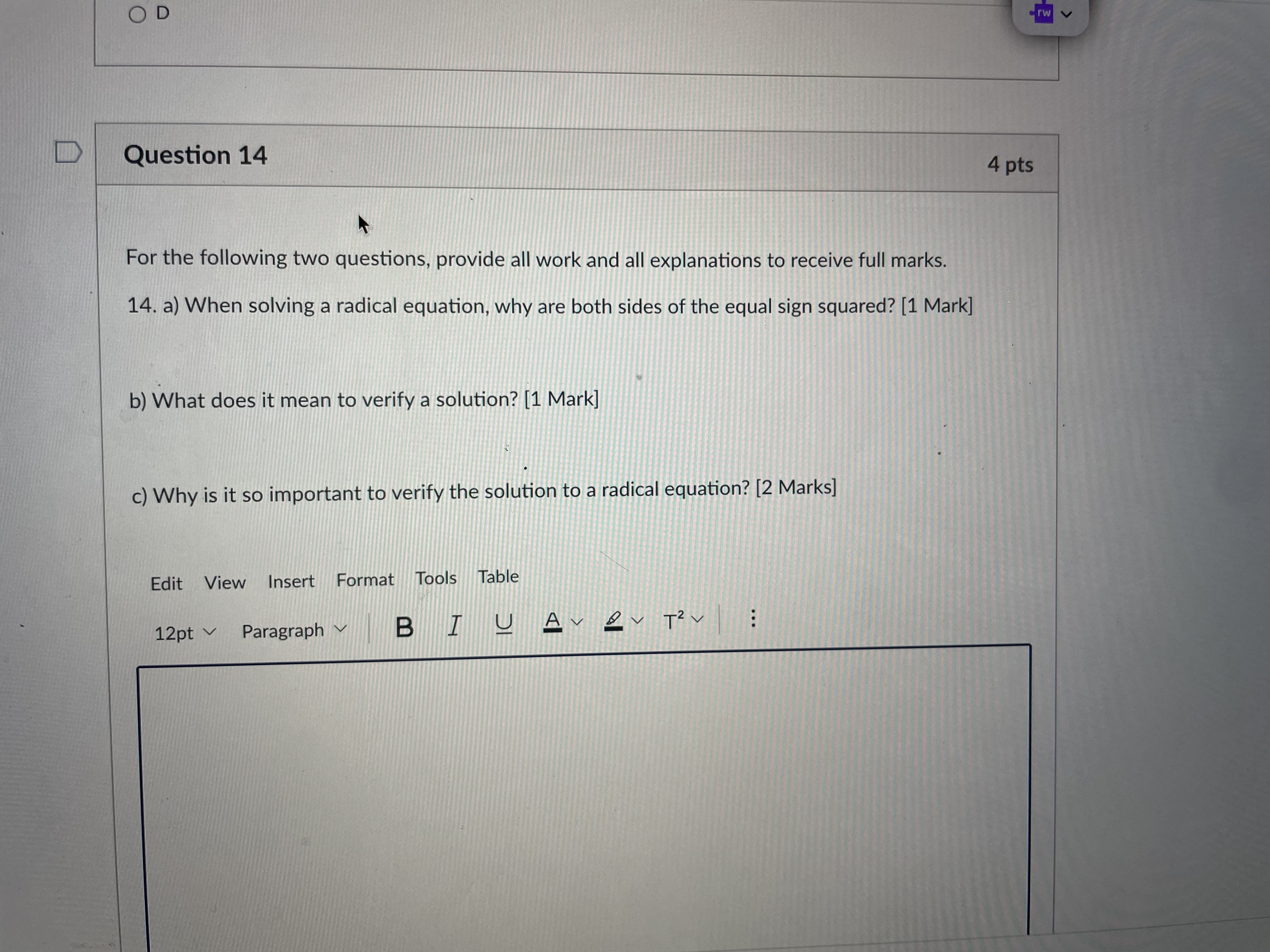 \fOD -rw Question 14 4 pts For the following two