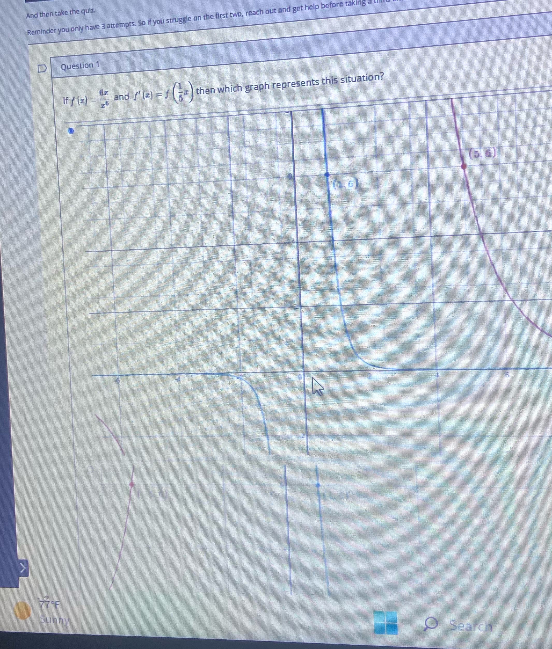 i need a graph And then take the quiz. Reminder