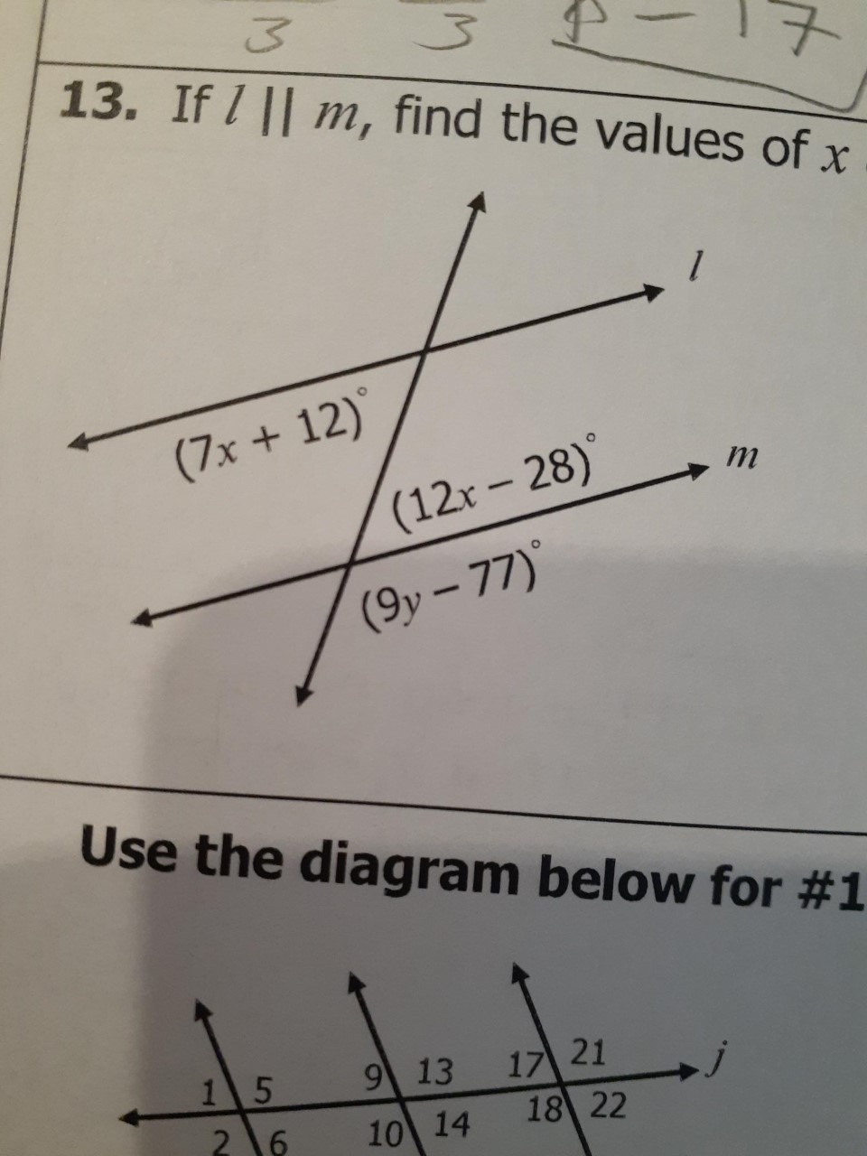 3 13. If / | | m, find the values of x (7x + 12)