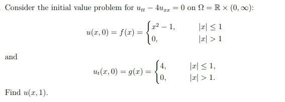 . Consider the initial value problem for u\" dun