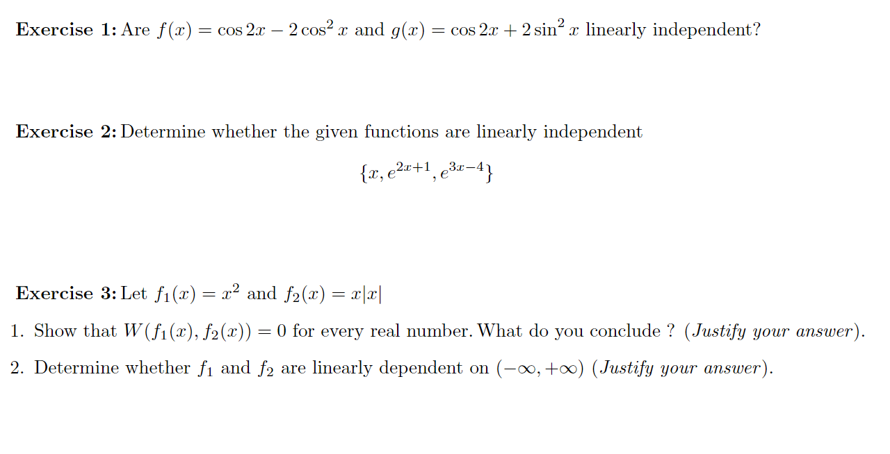 2 Exercise 1: Are an) : cos 233 2 cos 1? and