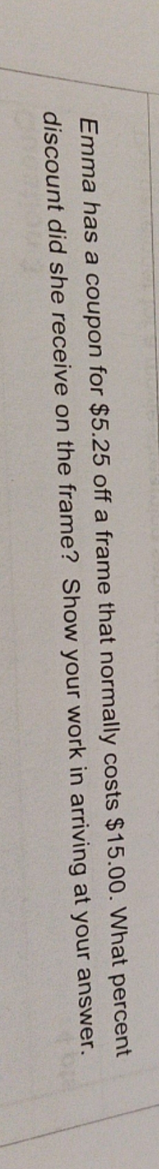 please show me how to solve this question Emma