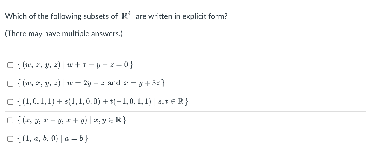 Which of the following subsets of R* are written