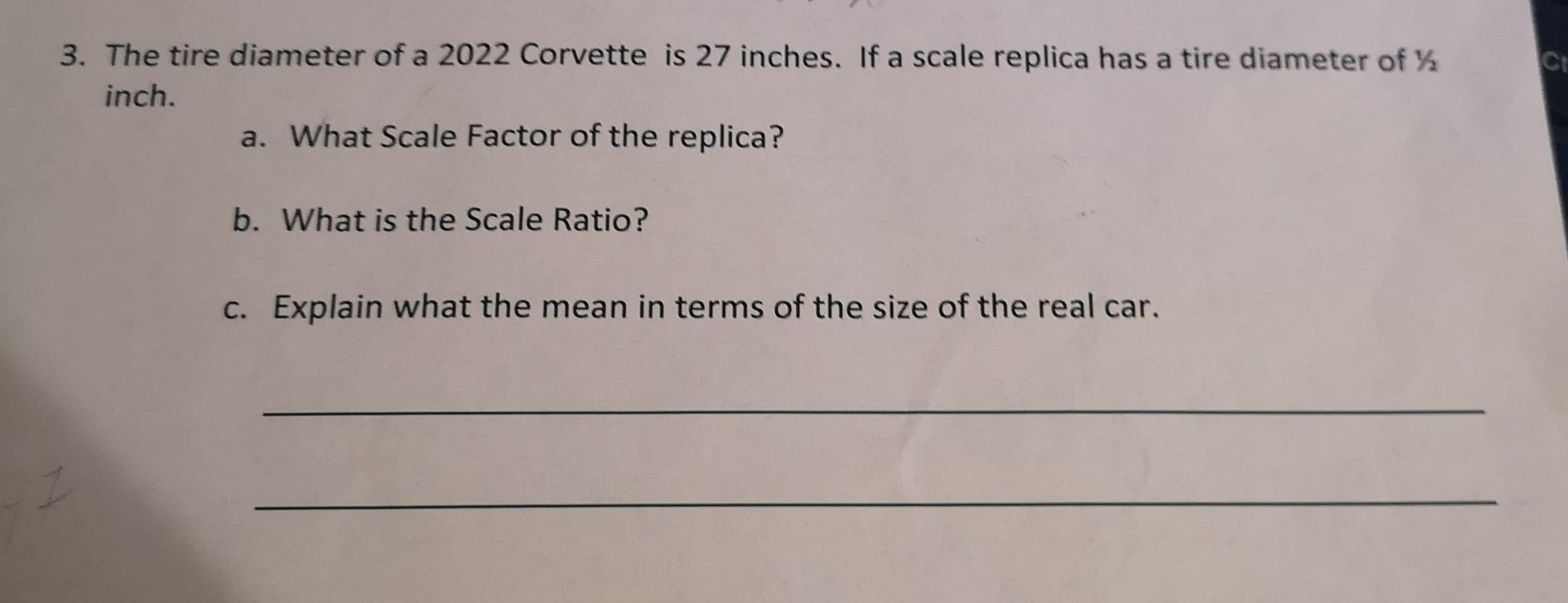 3. The tire diameter of a 2022 Corvette is 27