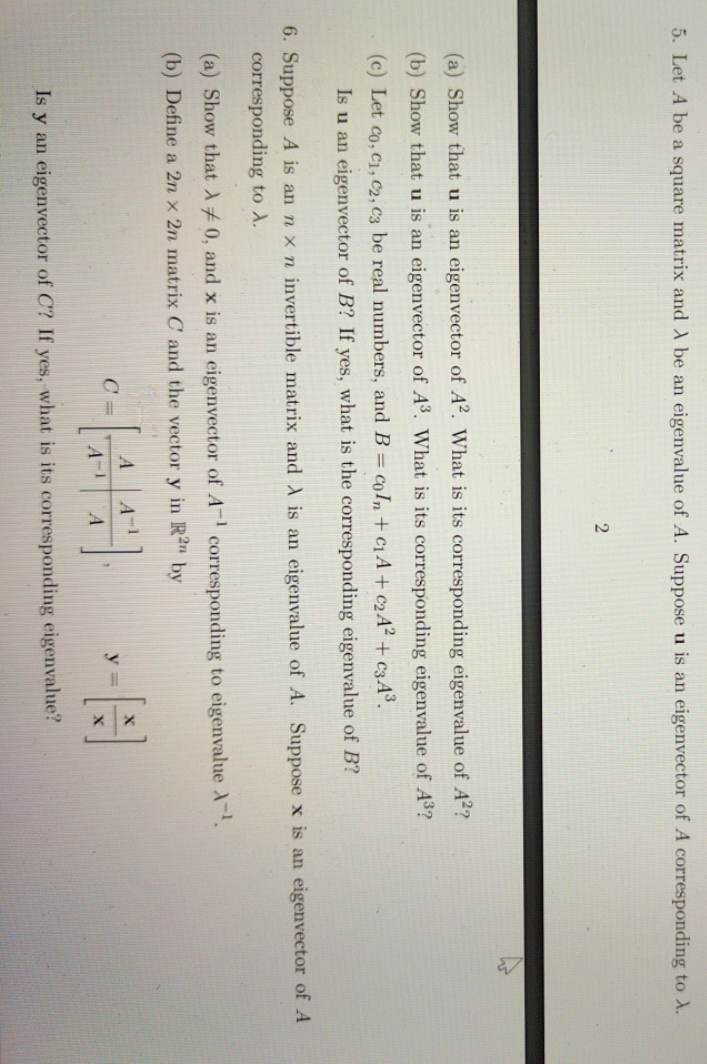 full step plx 5. Let A be a square matrix and A