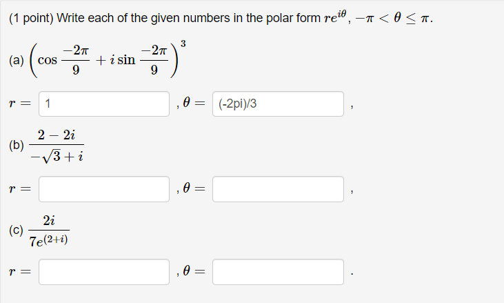 (1 point) Write each of the given numbers in the