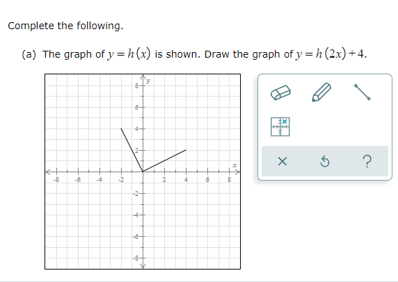 question 5 \fBelow is the graph of y = vx.