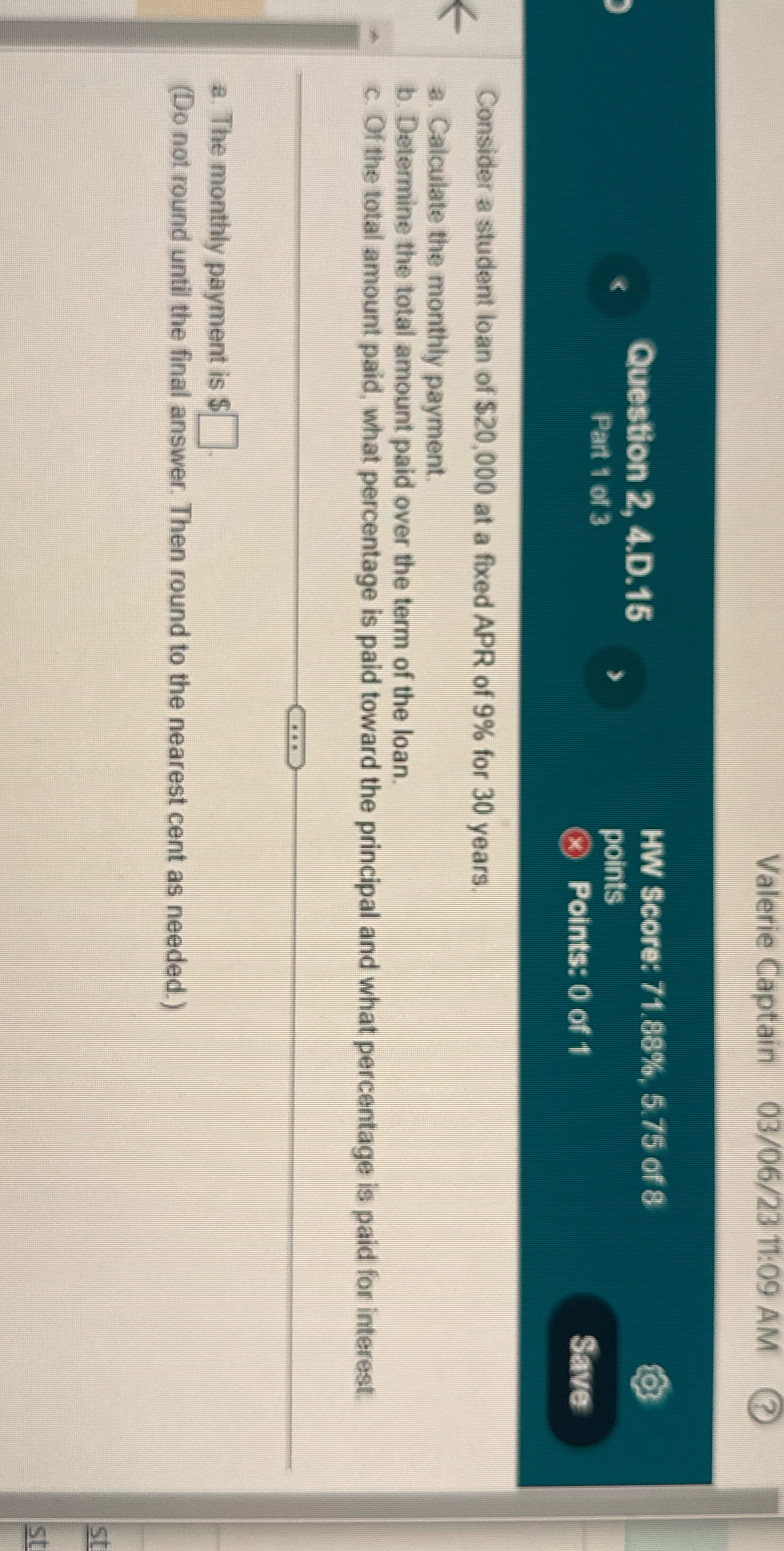 Valerie Captain 03/06/23 11:09 AM Question 2,