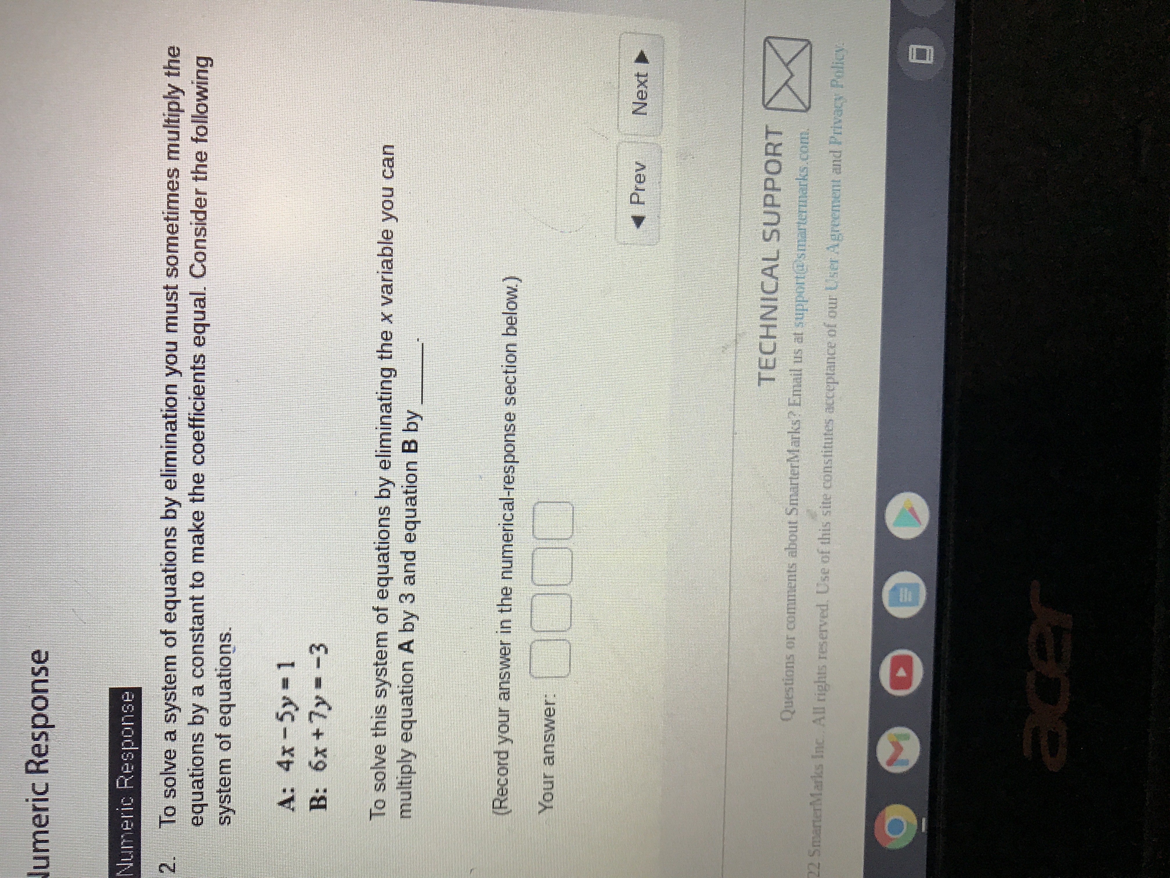 marks. Numeric Response Numeric Response Graph 1