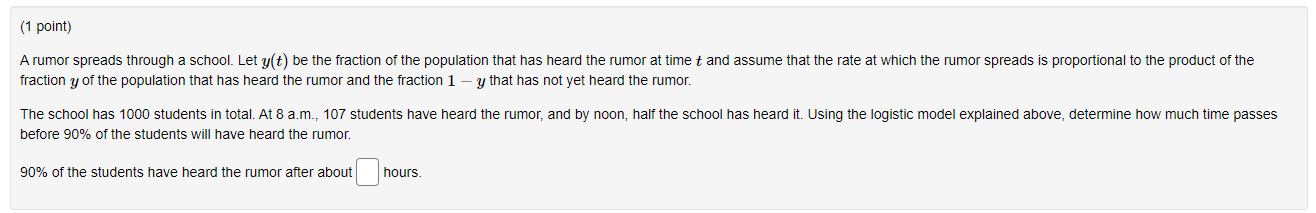 Please help me solve this question (1 point) A