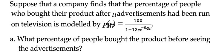 Suppose that a company nds that the percentage of