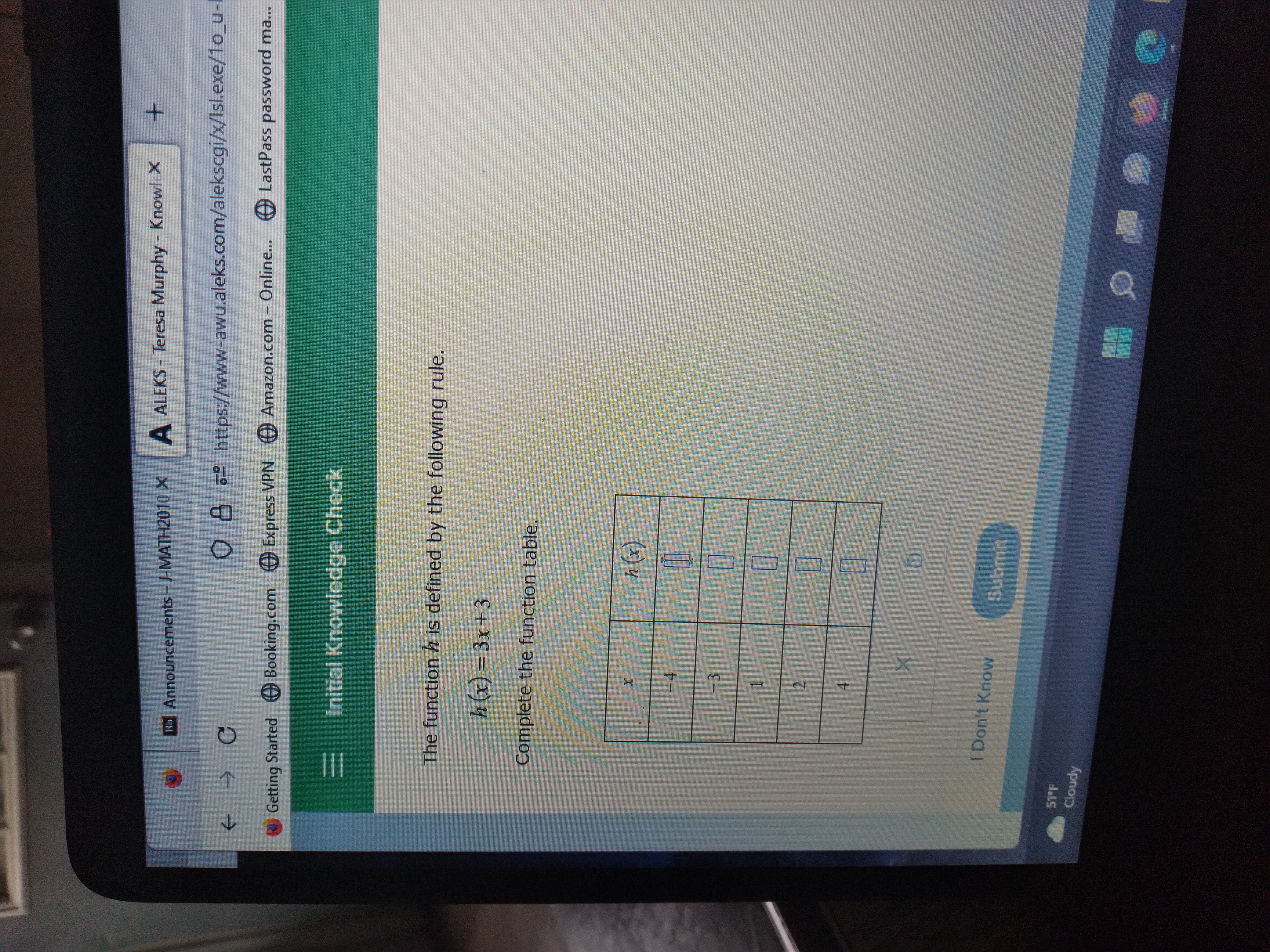 A ALEKS - Teresa Murphy - Knowl X Ki