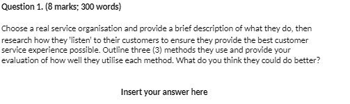 Question 1. (8 marks; 300 words) Choose a real