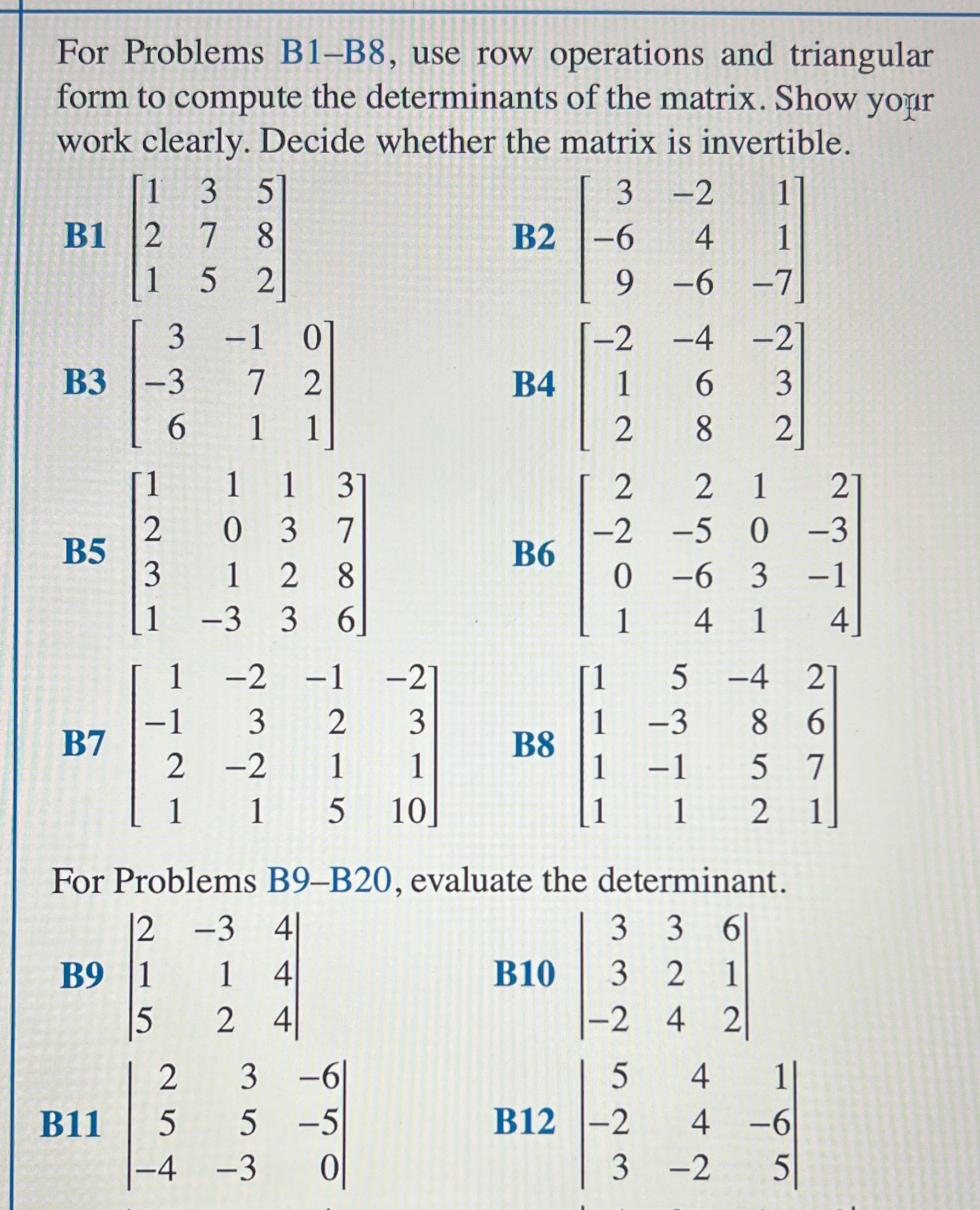 Need help with B2, B4 and B12 I don't understand