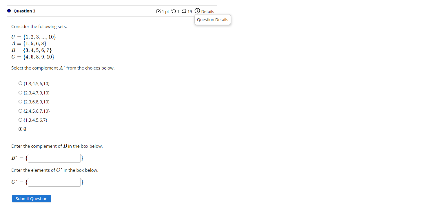 Question 3 1pt 91 2 19 0 Details Question Details