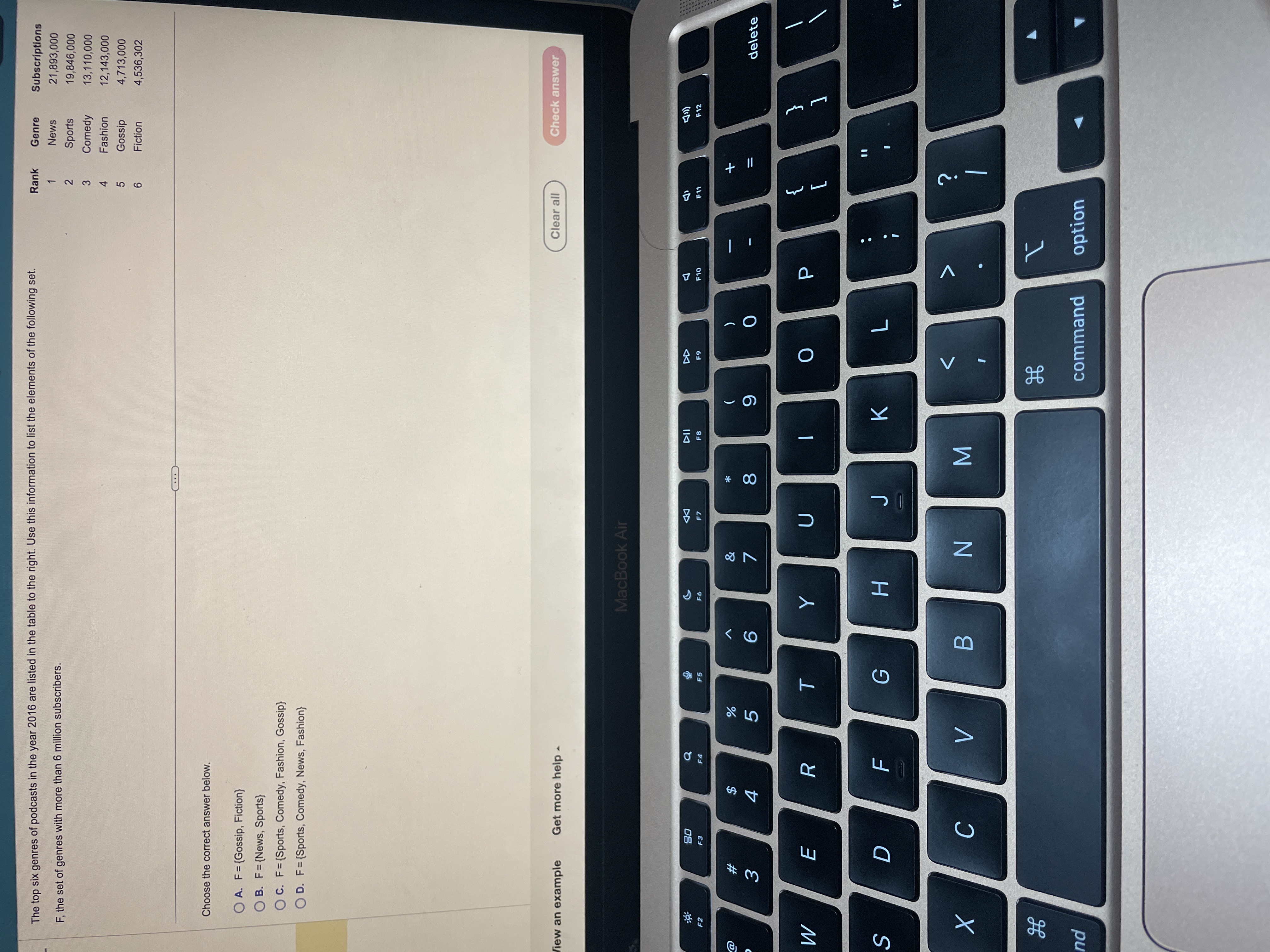 Determine if the statement is true or false. K