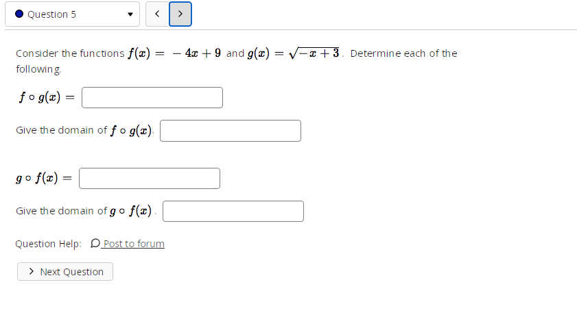 I need help with these functions assignments .