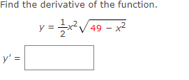 \fEvaluate the derivative of the function at the