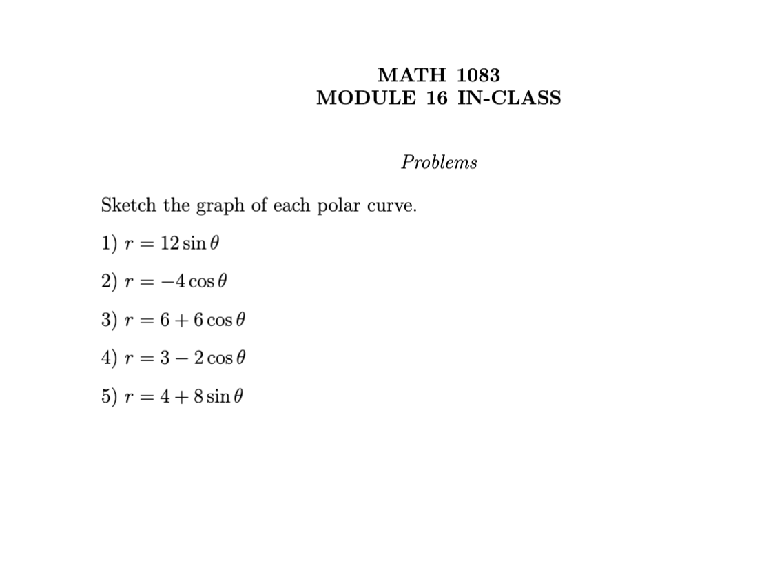 HW 16 6. \f\fMATH 1083 MODULE 16 IN-CLASS