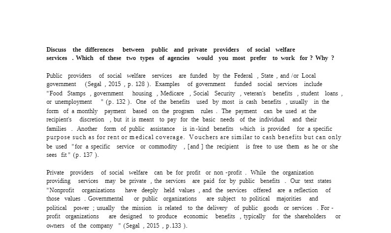 Discuss the differences between public and