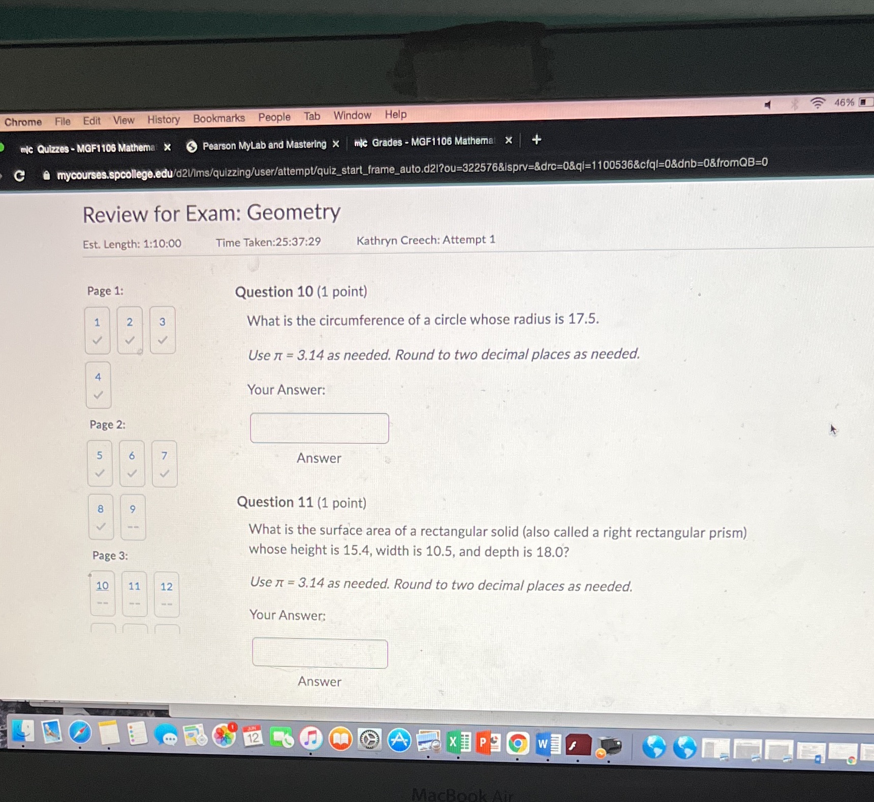 Need 10 and 12 please 46% Chrome File Edit View